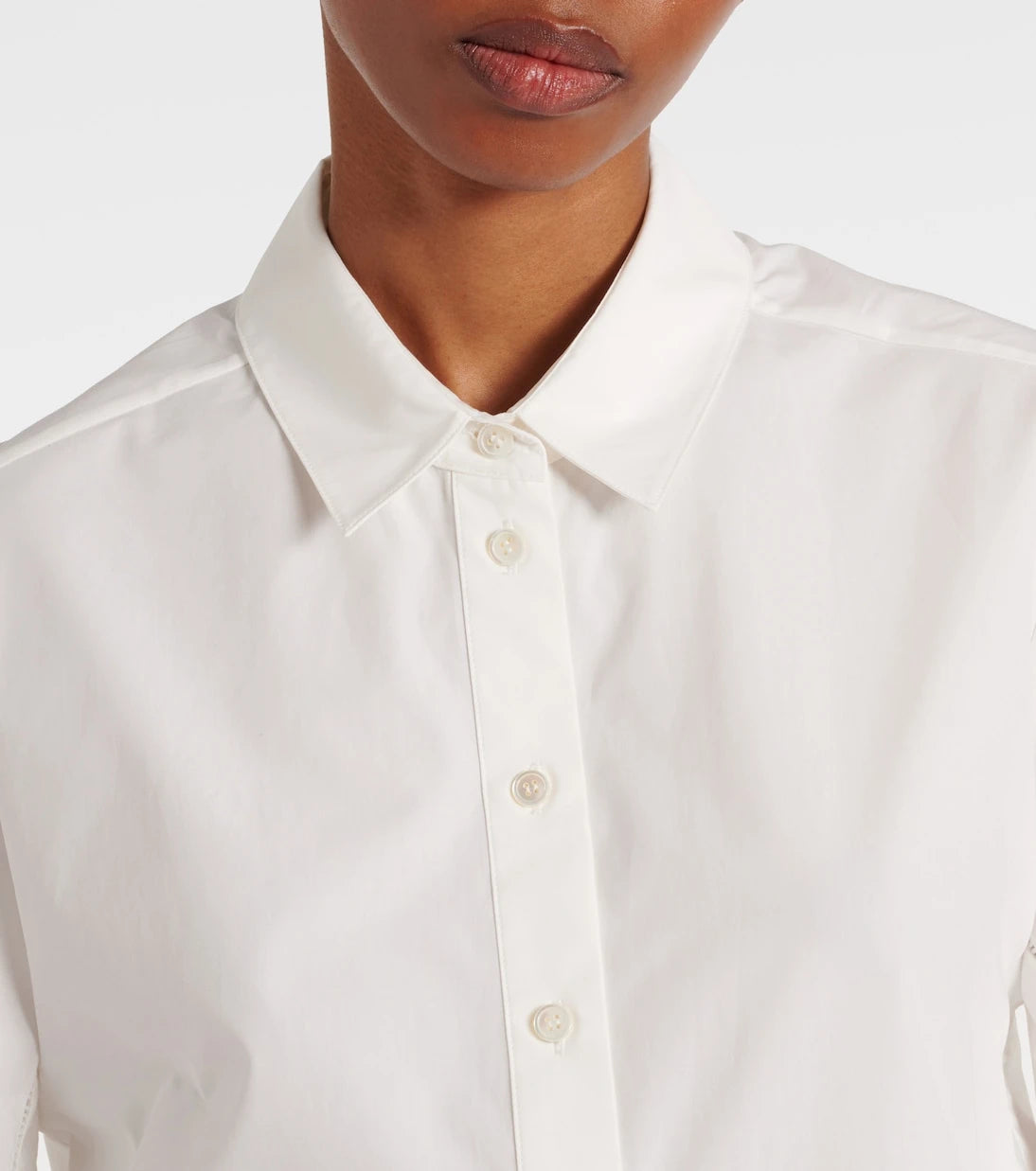 Róhe - Embroidered cotton poplin shirt