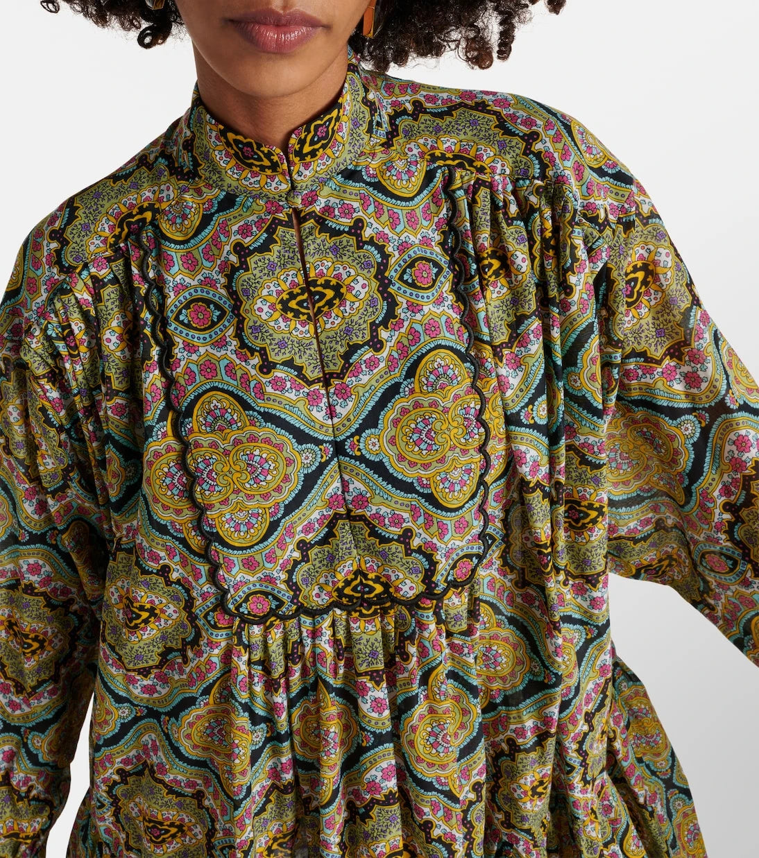 Etro - Printed cotton shirt dress