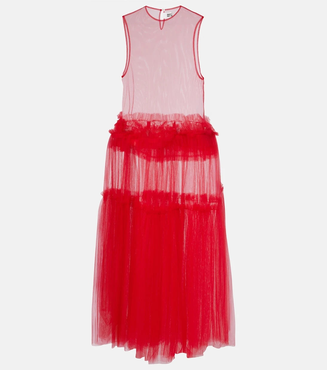 Noir Kei Ninomiya - Sheer tulle maxi dress