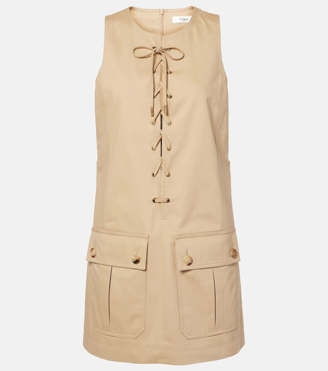 Chloé - Cotton satin minidress