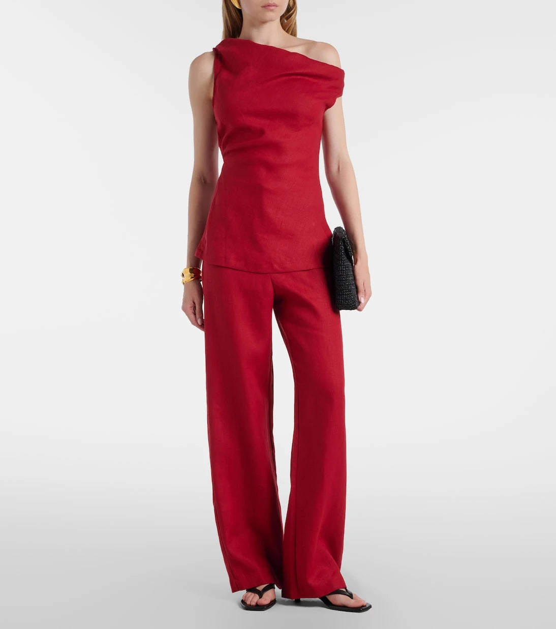 Faithfull - Suis one-shoulder linen top