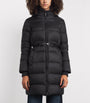 Max Mara Black Down Quilted Longline Jacket