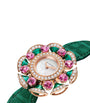 Rose Gold, Diamond, Tourmaline and Malachite Divas' Dream Cocktail Watch 33mm