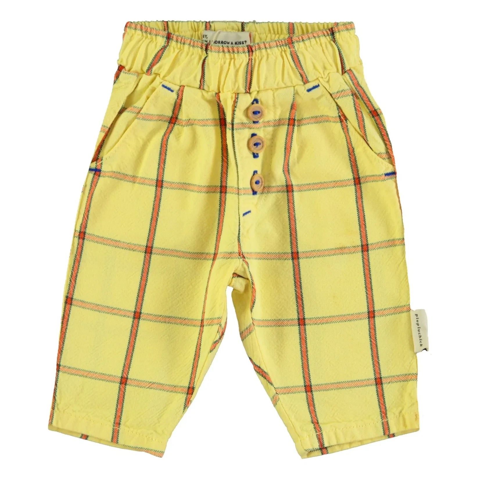 Piupiuchick - Carreaux Pants  | Pale yellow