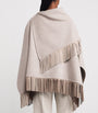 Agnona Grey Wool-Alpaca-Cashmere Poncho