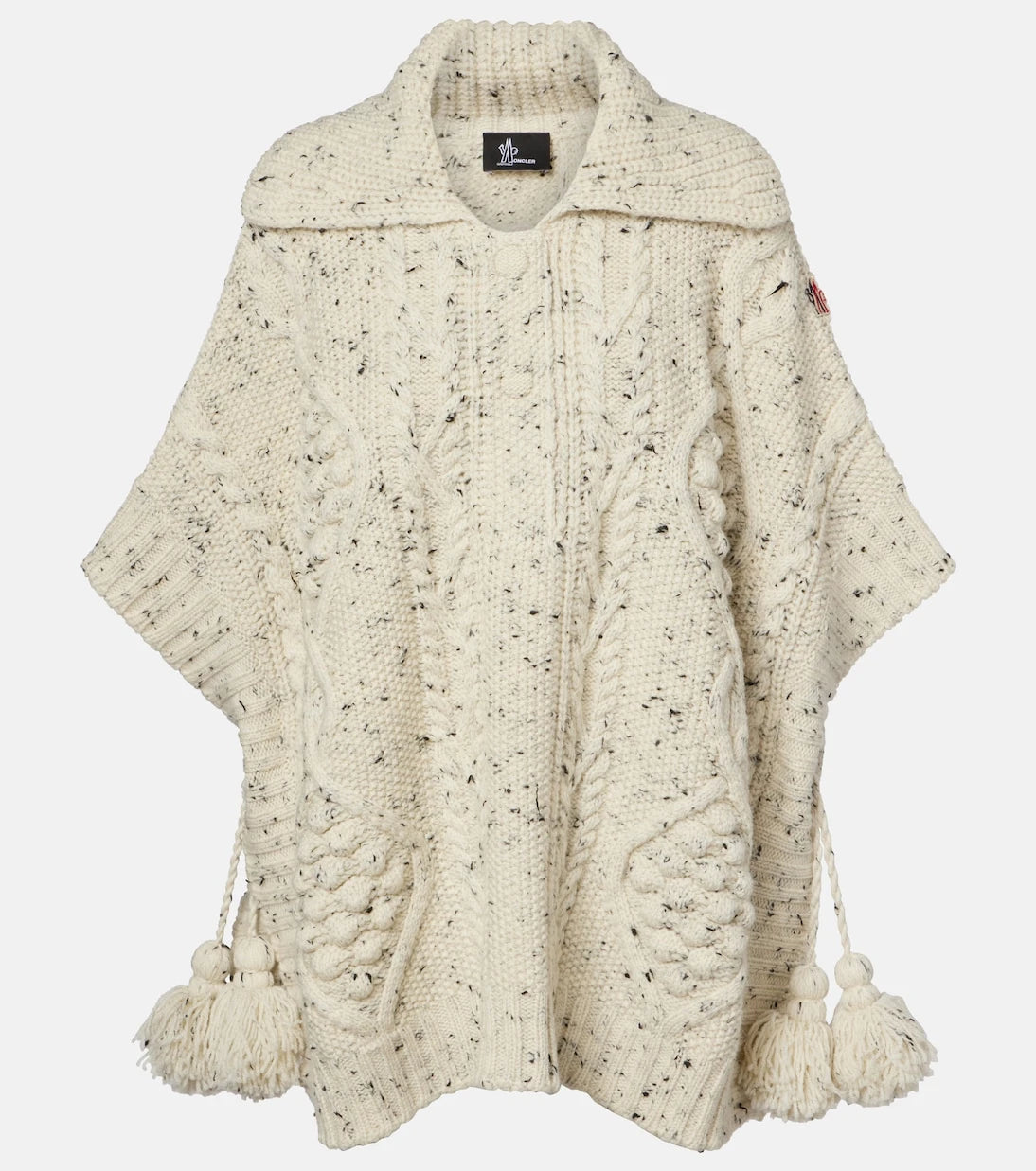 Moncler Grenoble - Aran yün panço