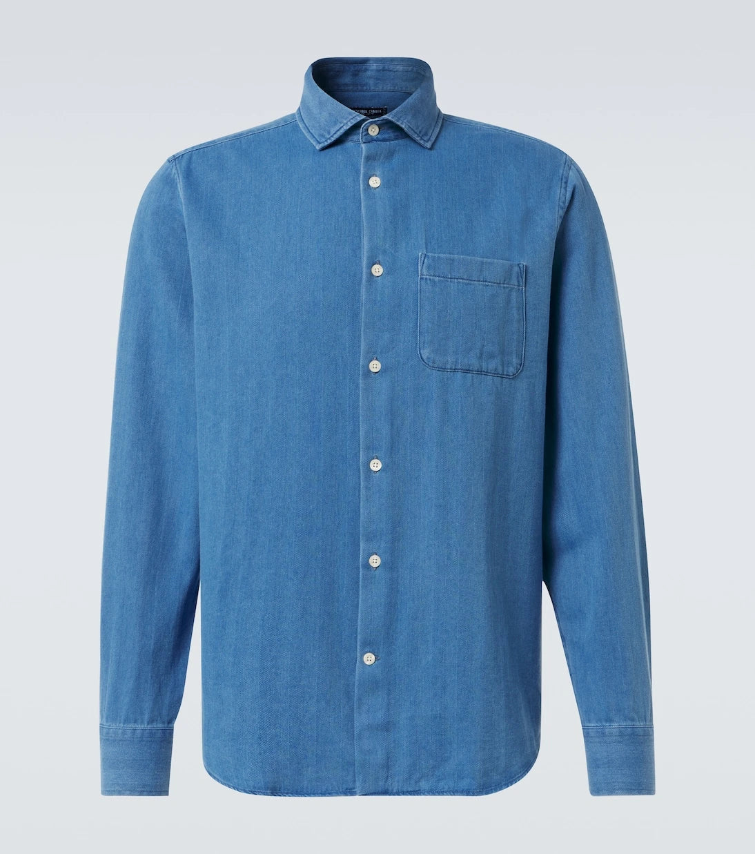 Frescobol Carioca - Emilio herringbone denim shirt