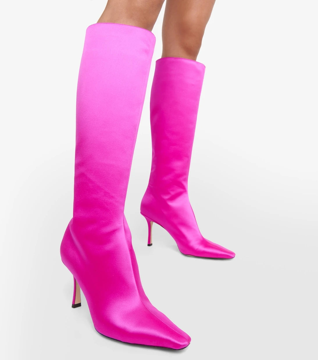 Jimmy Choo - Agathe 85 satin knee-high boots