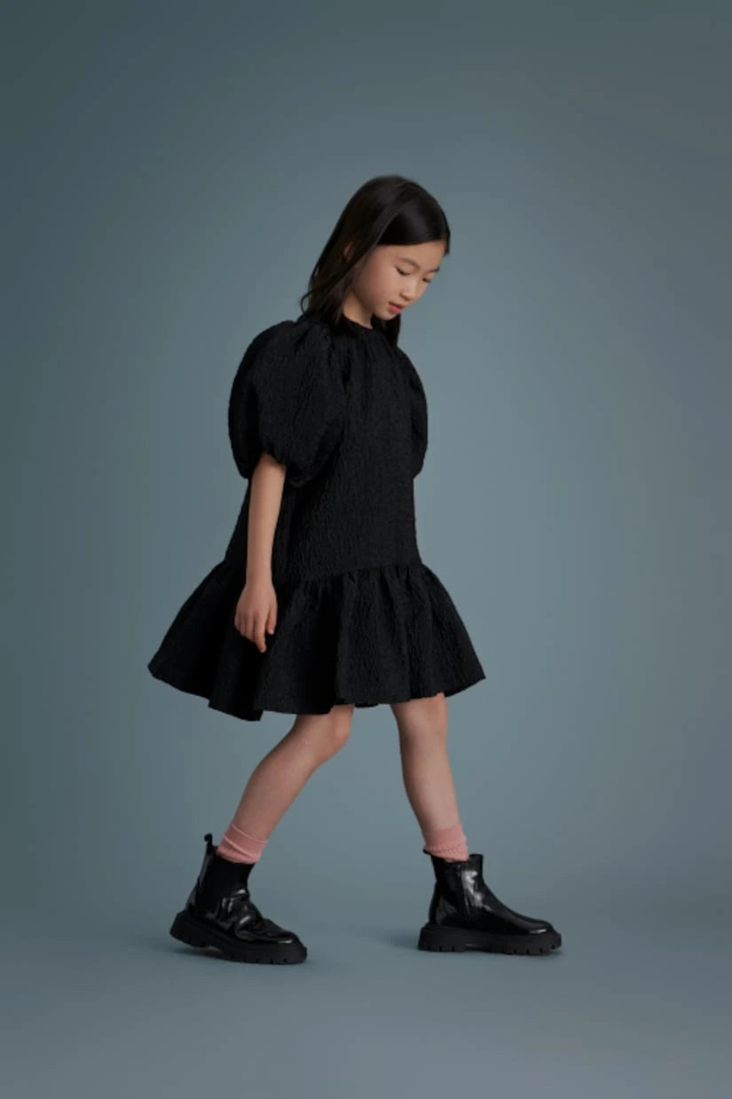 C'era Una Volta - Koko puff-sleeve brocade dress