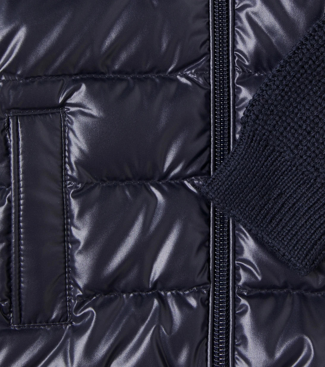 Moncler Enfant - جاكيت أطفال صوف محبوك مبطن بالريش