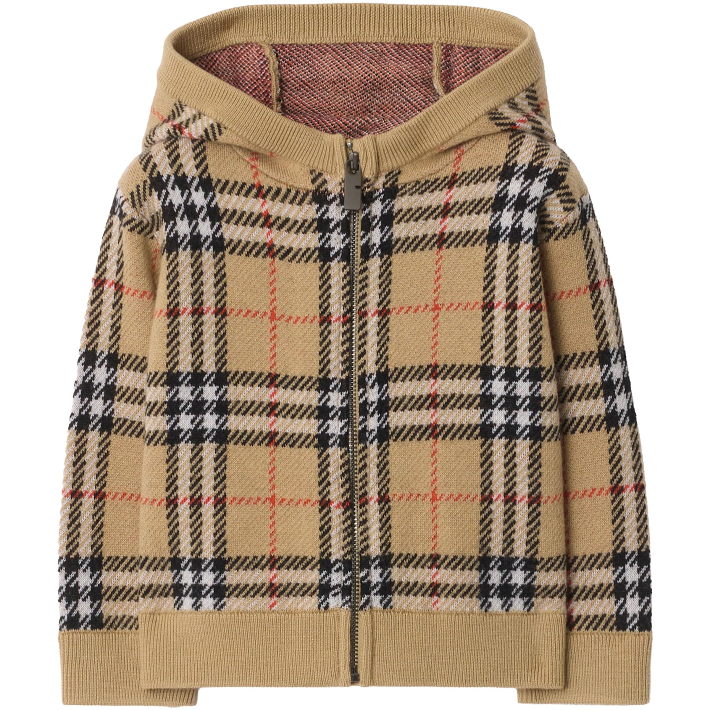 Burberry Kids Wool Check Zip-Up Hoodie (6-36 Months)