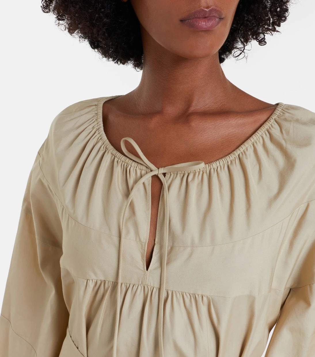 Vince - Belted cotton poplin midi dress