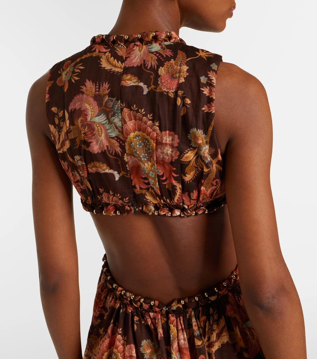 Zimmermann - Aster cutout floral cotton midi dress