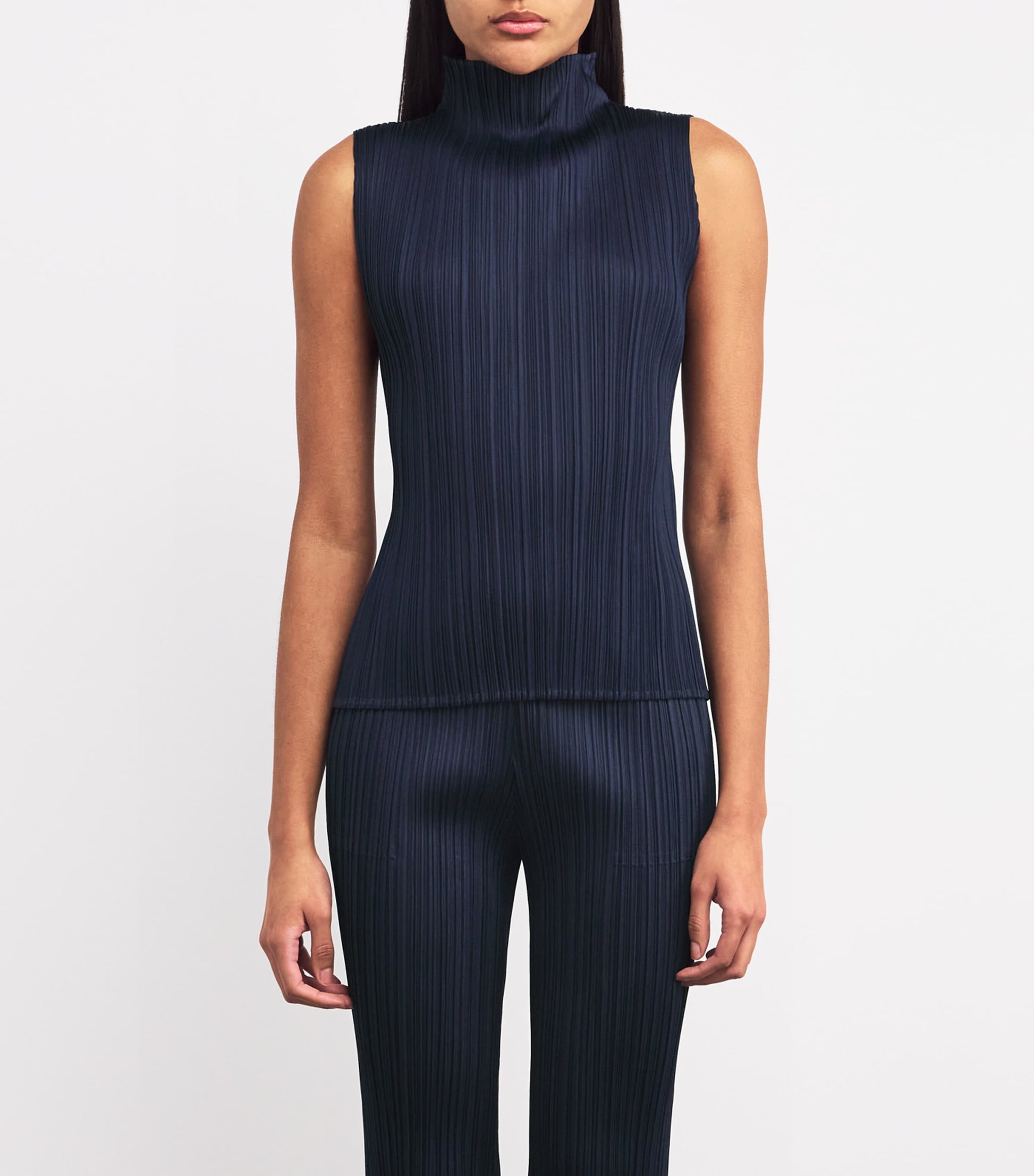 Navy New Colorful Basics 4 Sleeveless Top