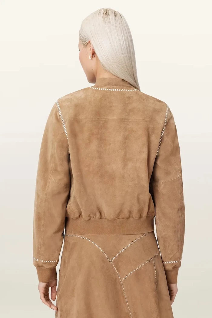 AllSaints Яке бомбър дамско от велур ORTEN