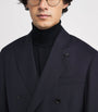 Wool-Blend Double-Breasted Blazer