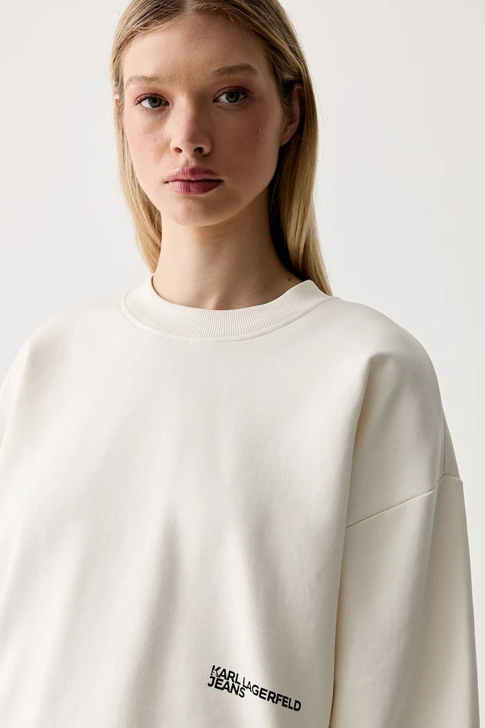 Karl Lagerfeld Jeans Kadın Pamuklu Oversize Sweatshirt