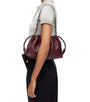 LOEWE Burgundy Leather Flamenco Purse