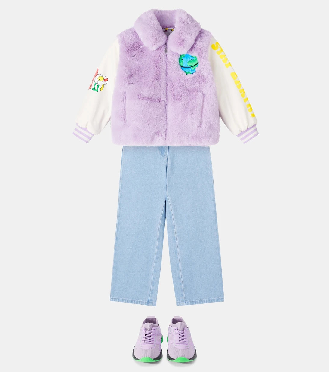 Stella McCartney Kids - Embroidered varsity jacket