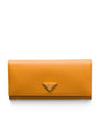 Prada Orange Large Saffiano Leather Wallet