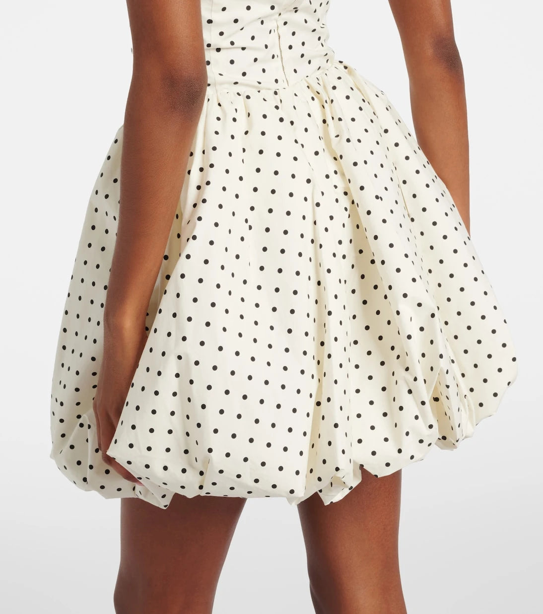 Rotate - Balloon polka-dot poplin miniskirt