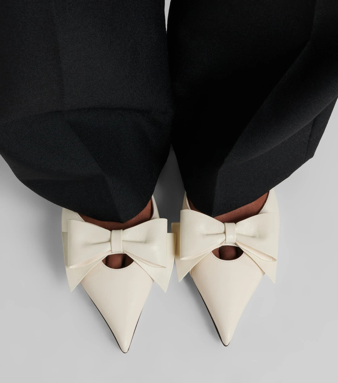 Valentino Garavani - Bow-detail leather mules