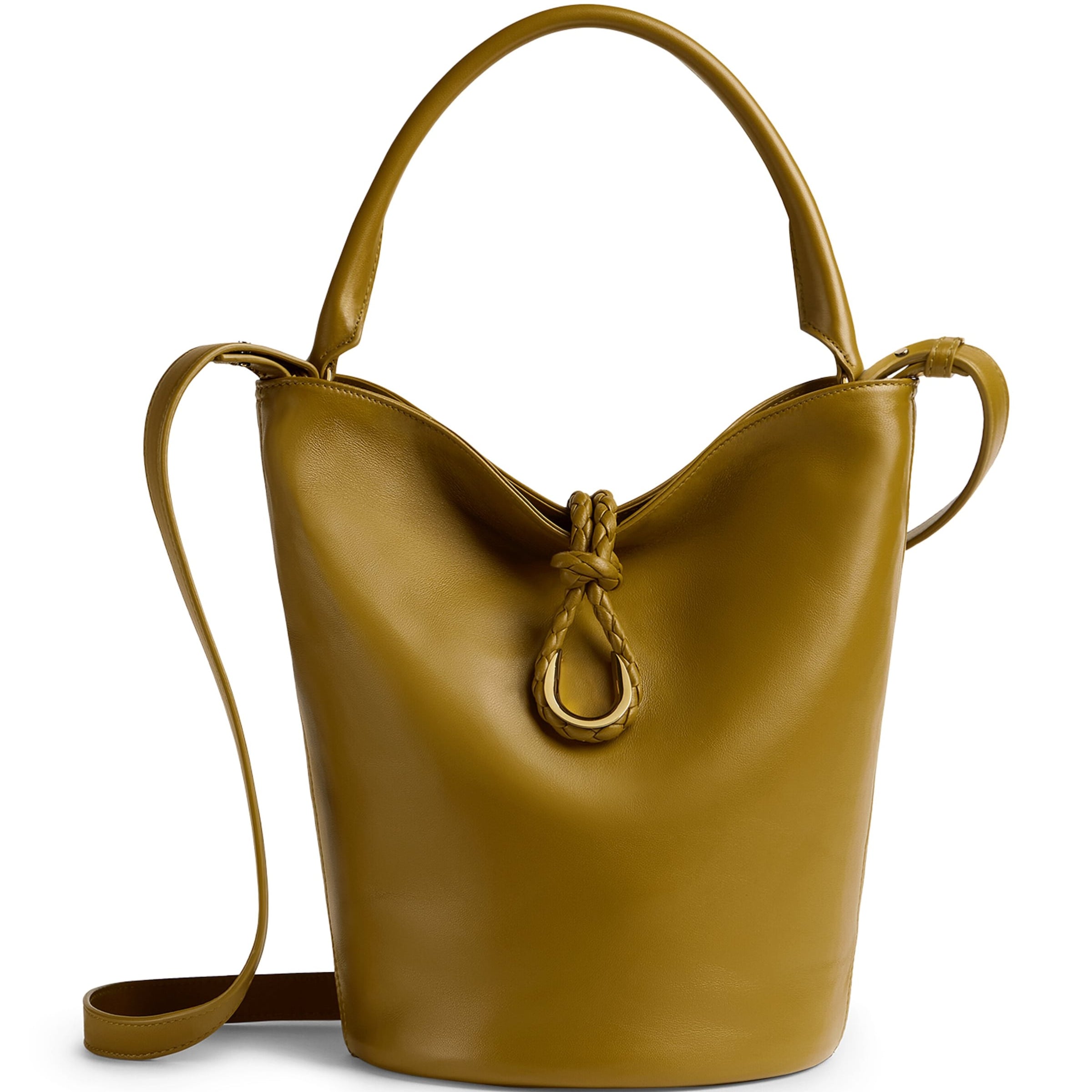 Yellow Leather Liberta Bucket Bag