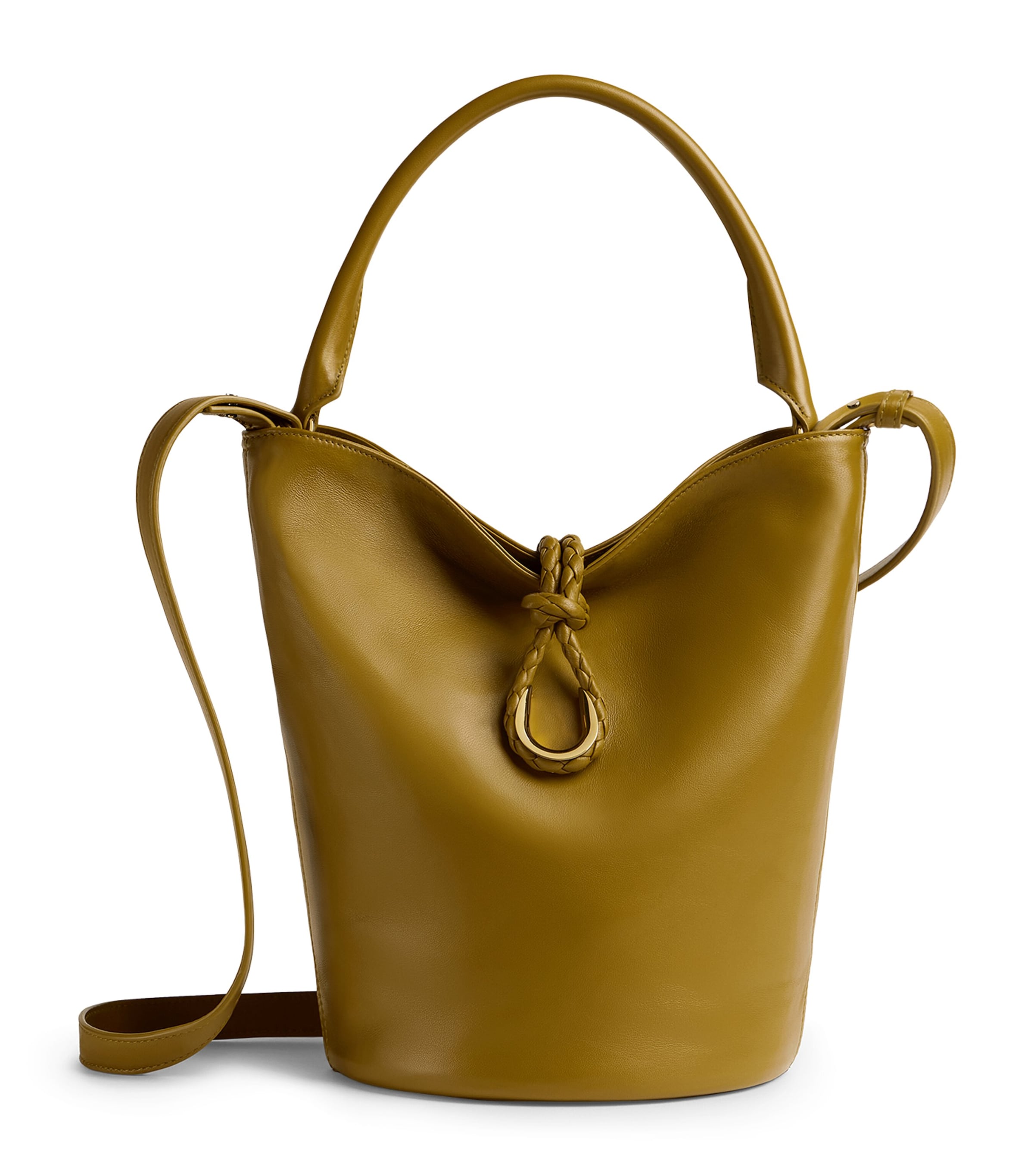Yellow Leather Liberta Bucket Bag