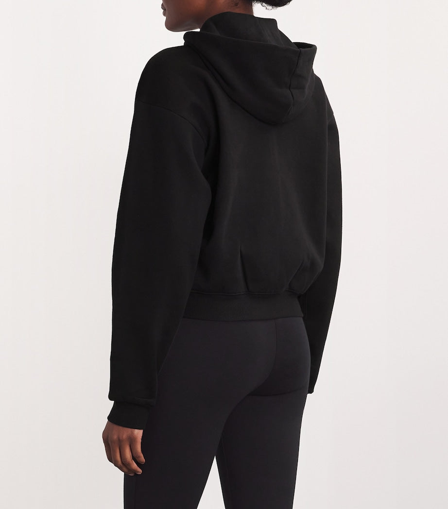 Cotton-Blend Zip-Up Hoodie ONYX