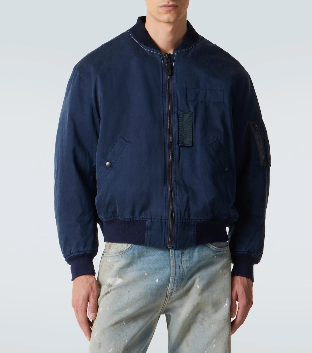 A.Presse - Vintage silk and cotton bomber jacket