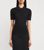 Victoria Beckham Black Knitted Polo Shirt