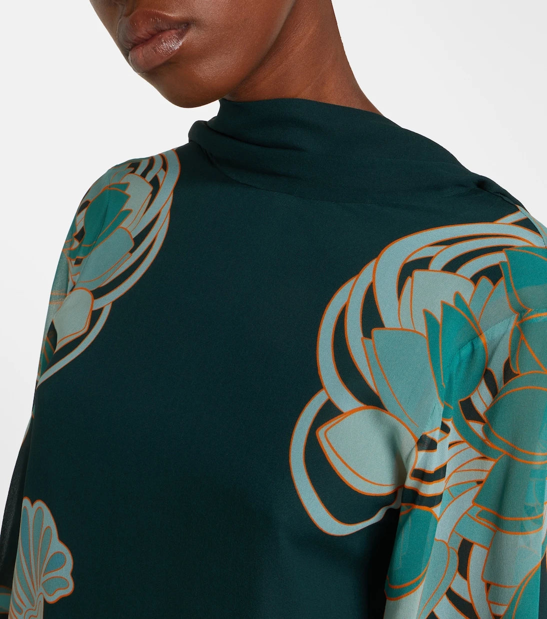 La DoubleJ - Magnifico printed silk twill midi dress