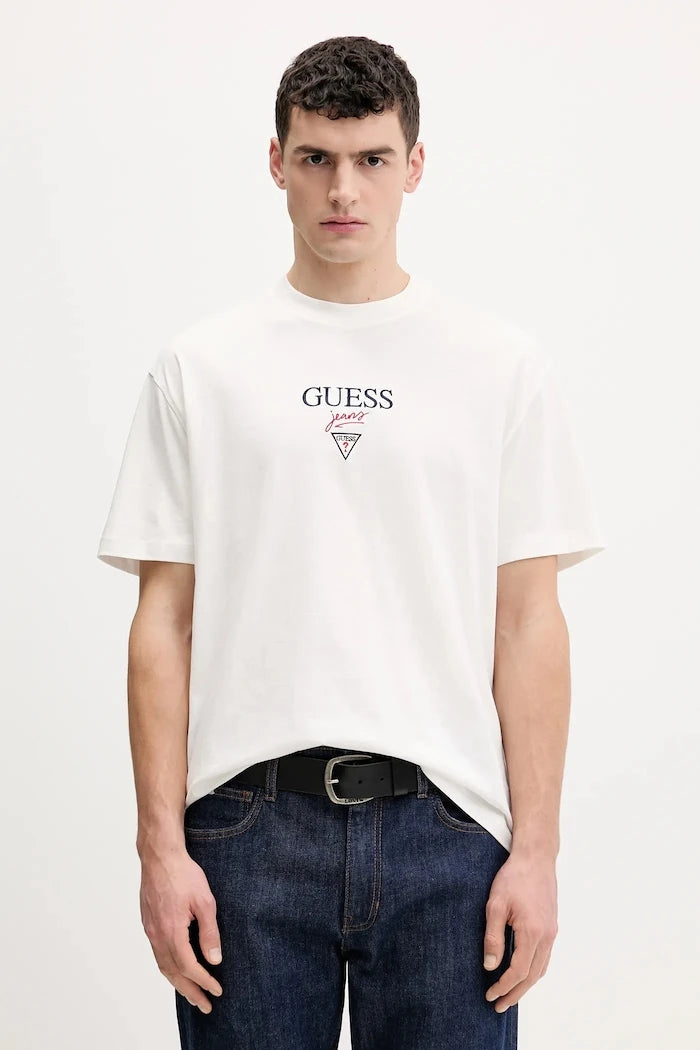Guess Jeans Erkek Pamuklu Oversize Tişört