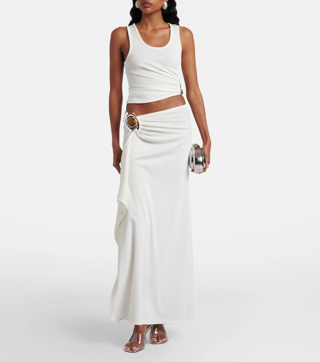 Christopher Esber - Occhio embellished jersey maxi skirt