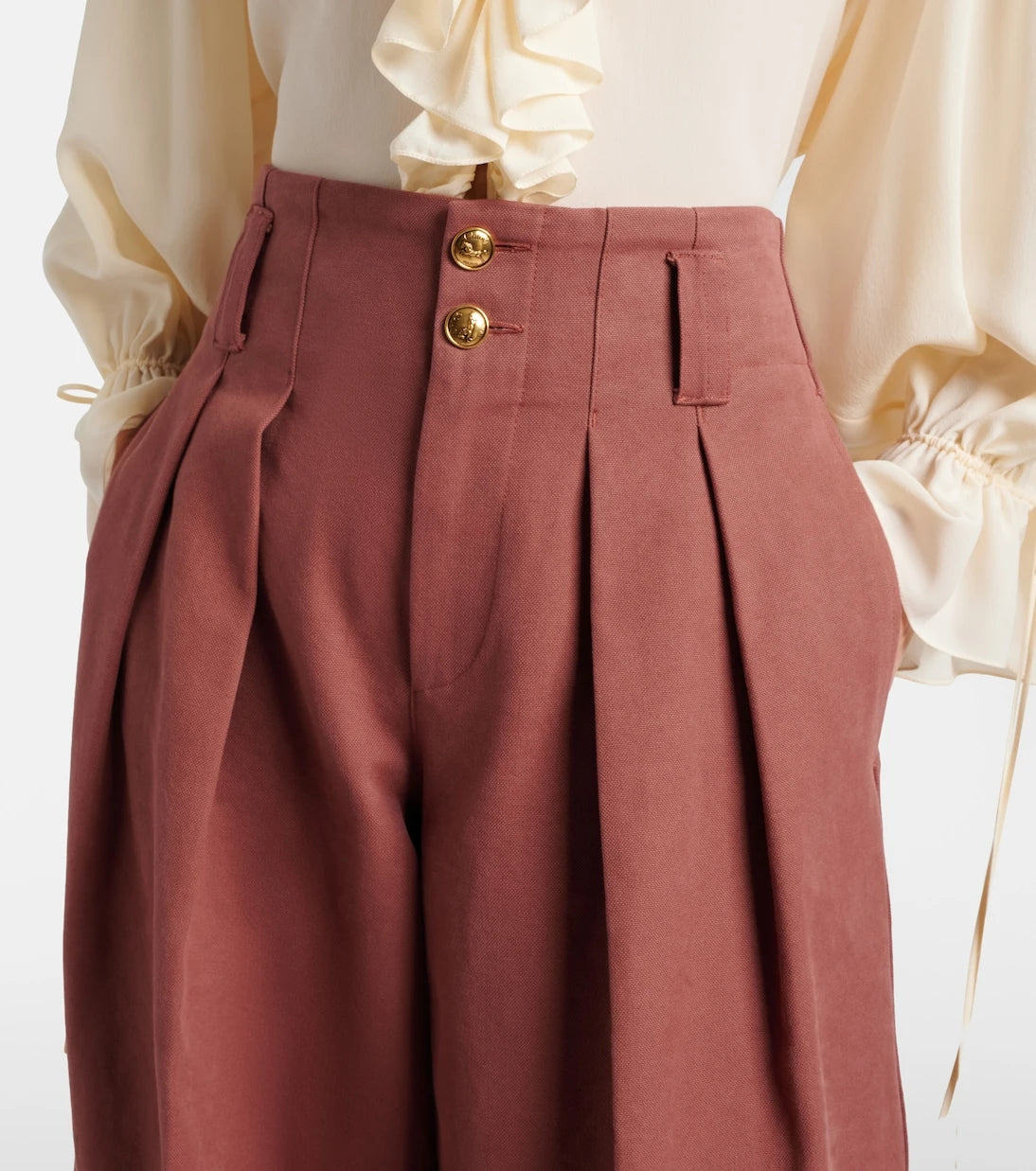 Chloé - Cotton wide-leg pants