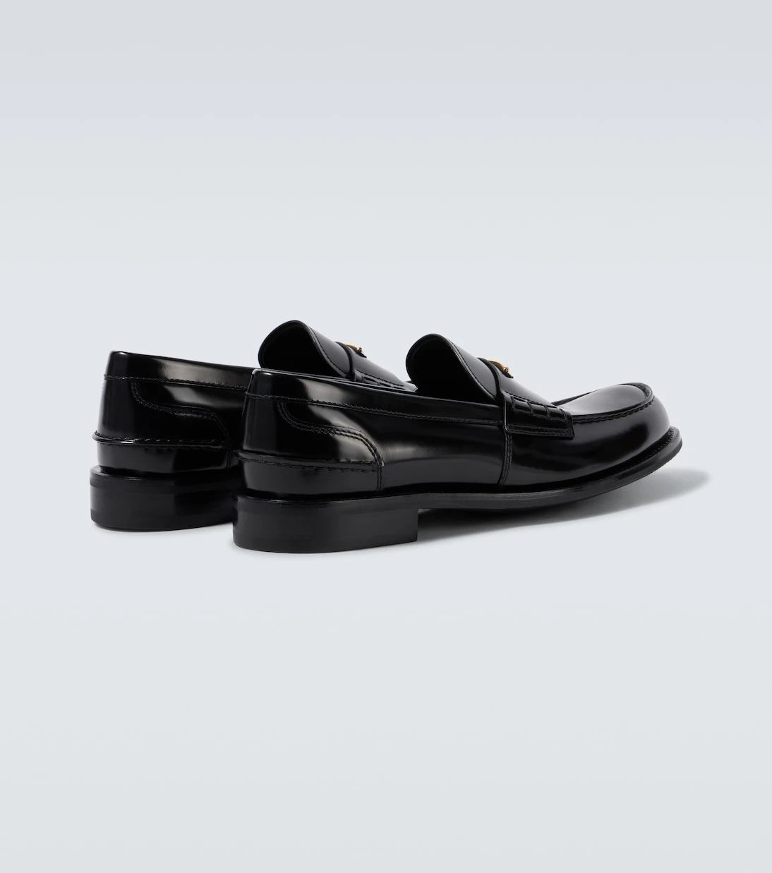 Prada - Logo leather loafers