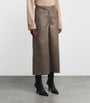 Nappa Leather Thurlow Wide-Leg Trousers MUSHROOM