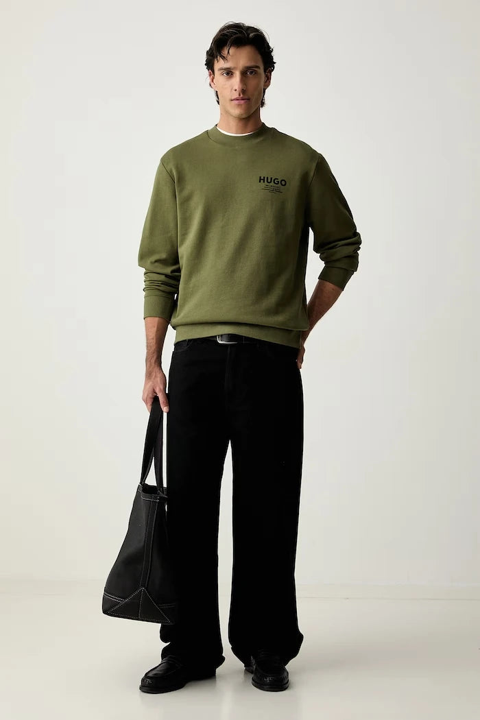 HUGO Blue erkek pamuklu sweatshirt Nespon