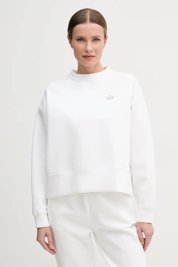 Lacoste oversize kadın pamuklu sweatshirt