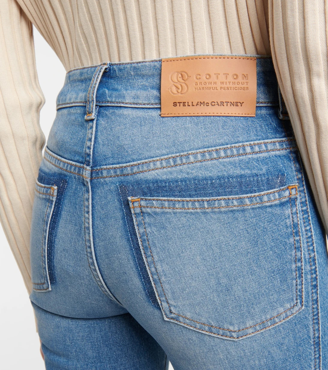Stella McCartney - Logo mid-rise flared jeans