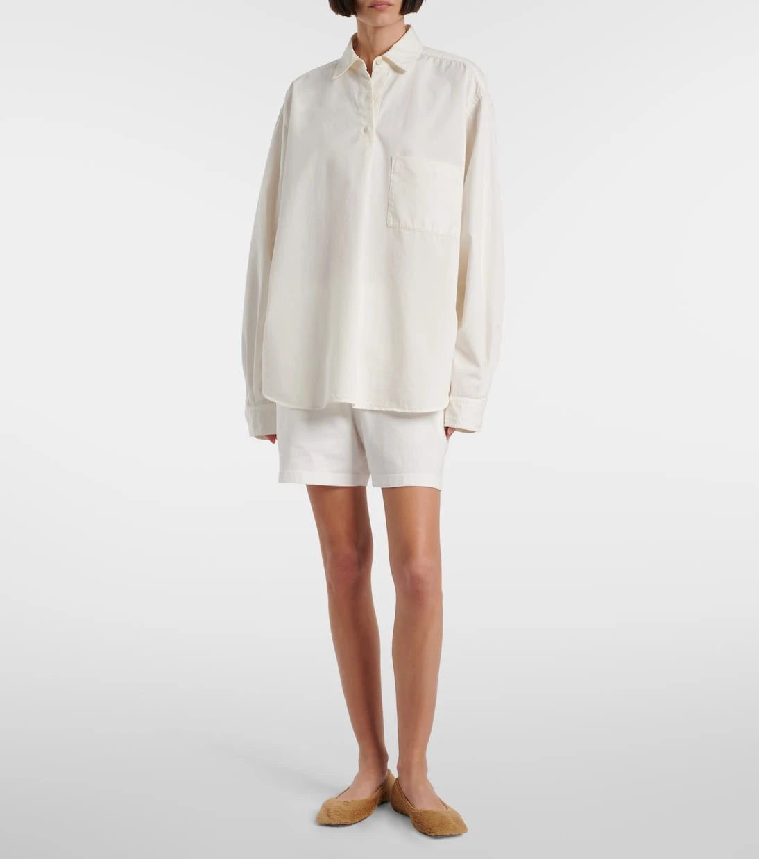 The Row - Gunty cotton shorts