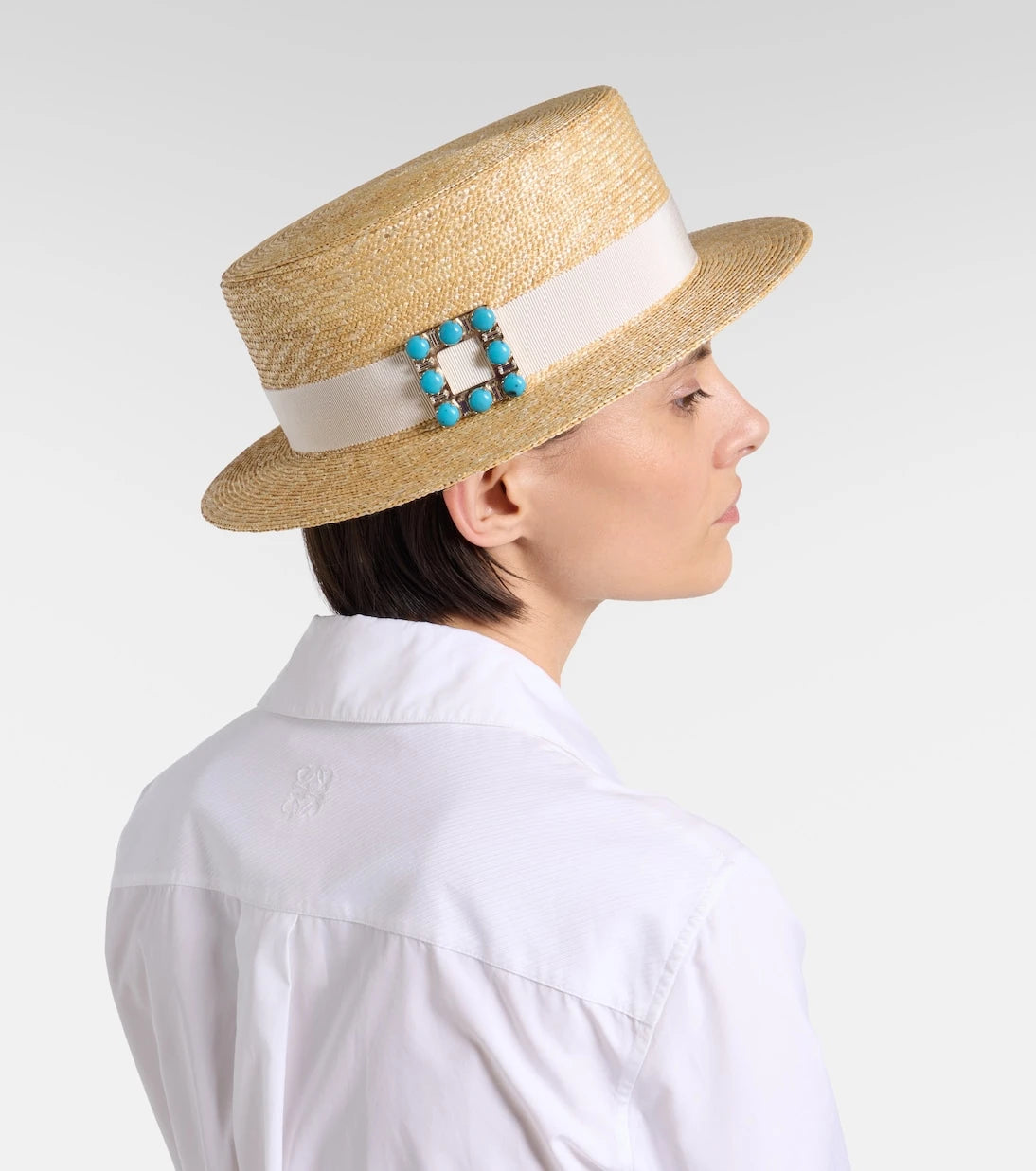 Roger Vivier - Très Vivier straw boater hat