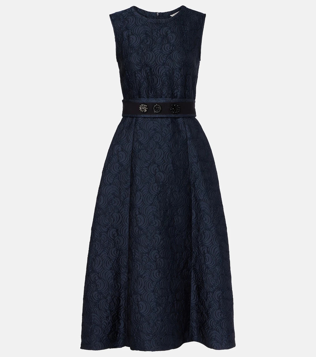'S Max Mara - Belted jacquard midi dress
