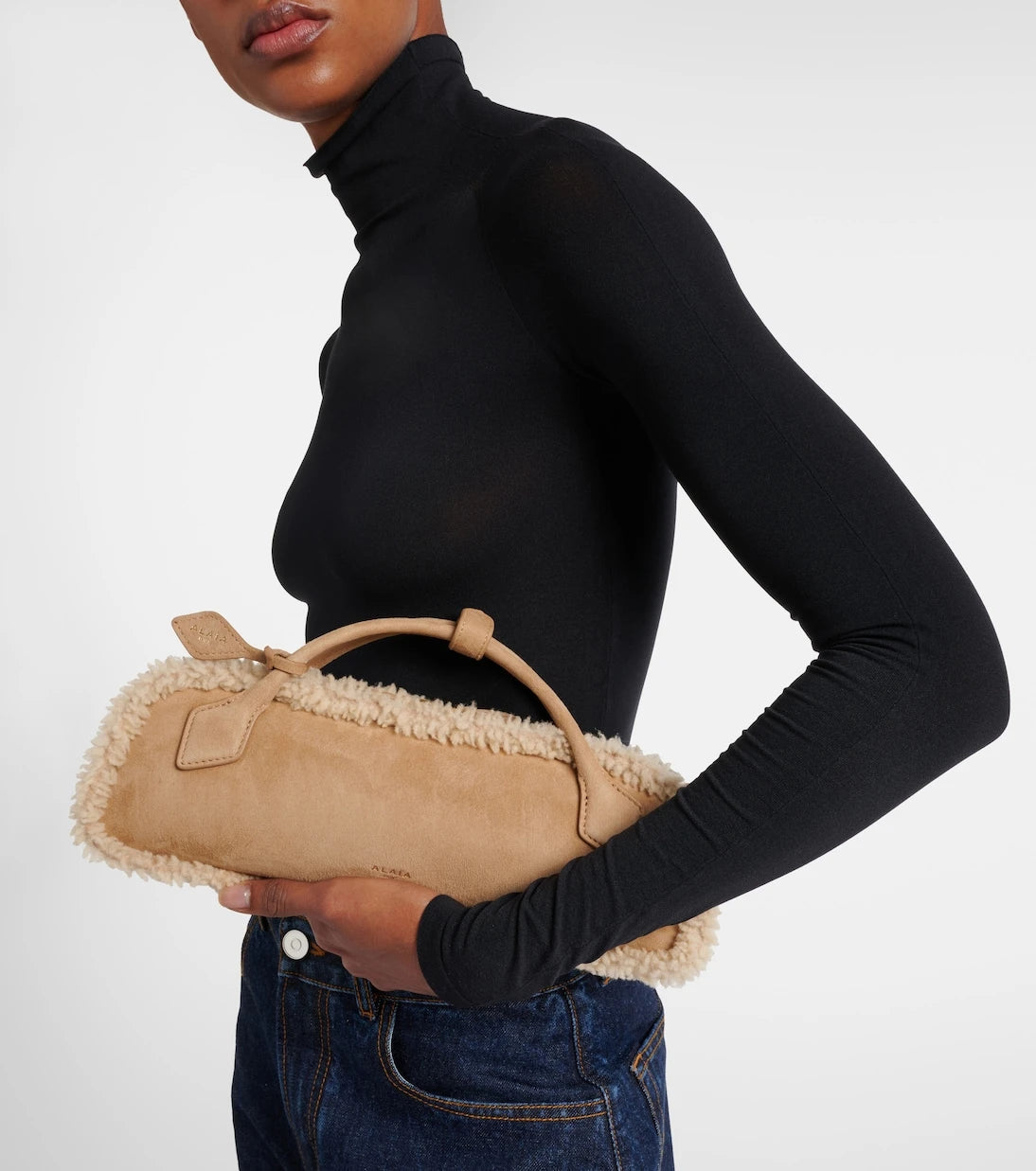 Alaïa - Le Teckel Small suede clutch