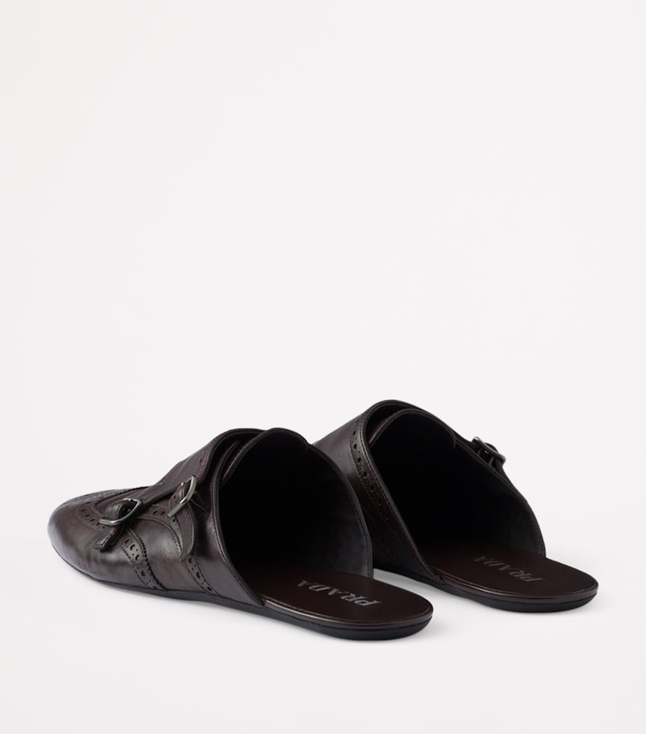 Calfskin Monk-Strap Mules