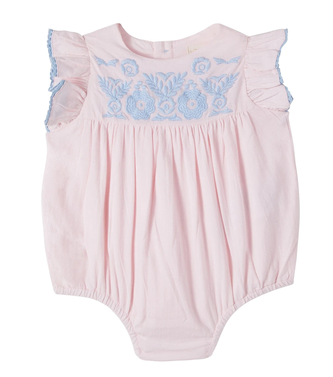 Louise Misha - Baby embroidered cotton playsuit