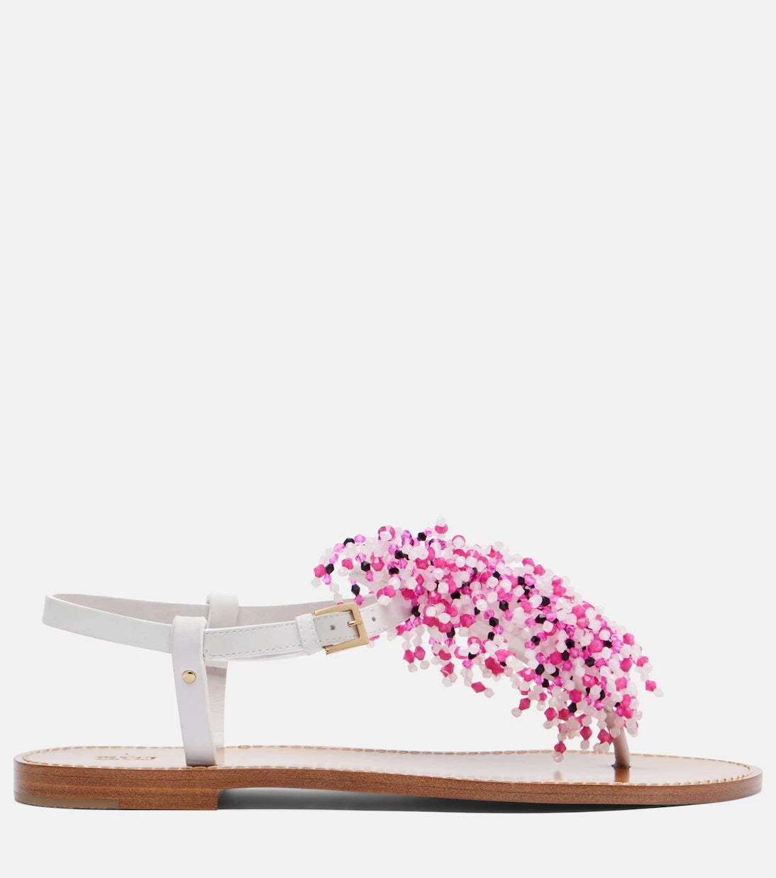 Pucci - Embroidery beaded leather sandals