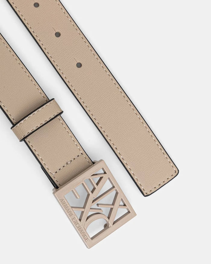 Armani Exchange suni deri kadın kemeri