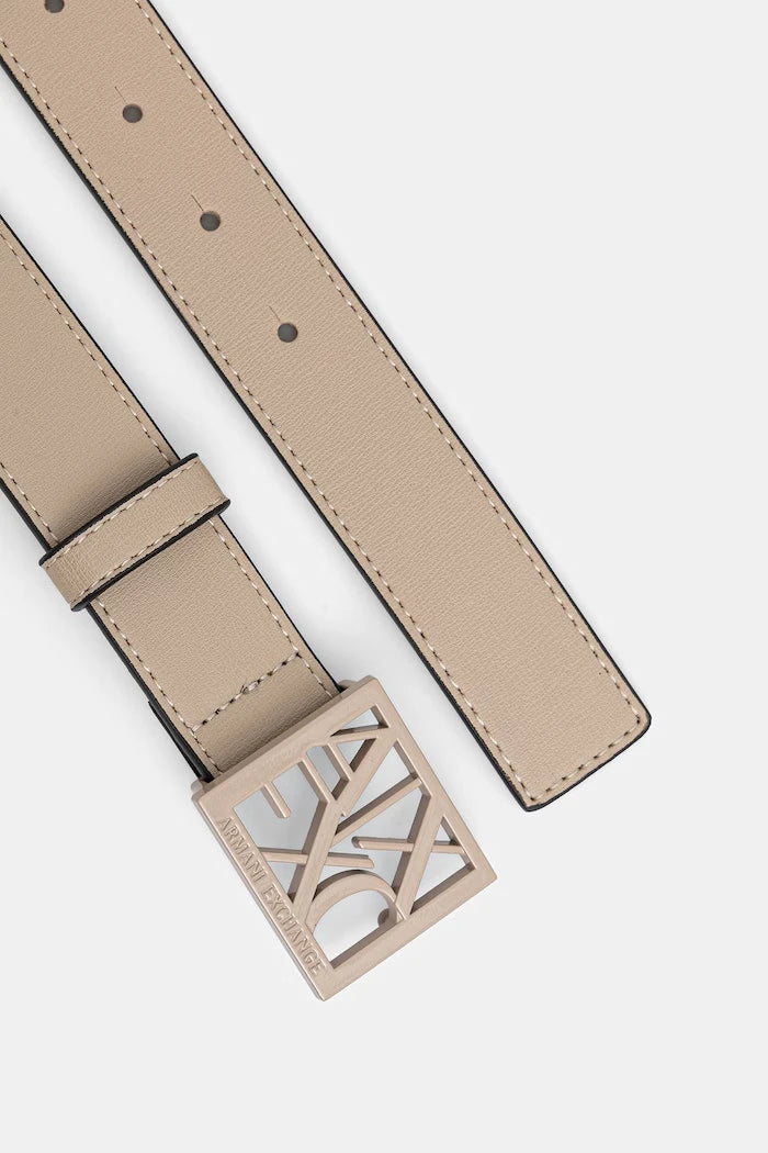Armani Exchange suni deri kadın kemeri