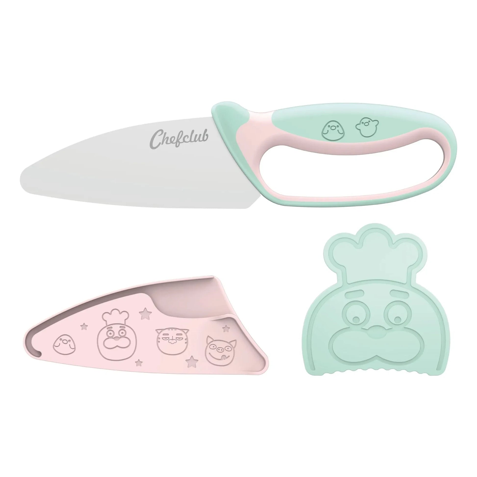 Chefclub - Knife with finger guard | Pale Pink